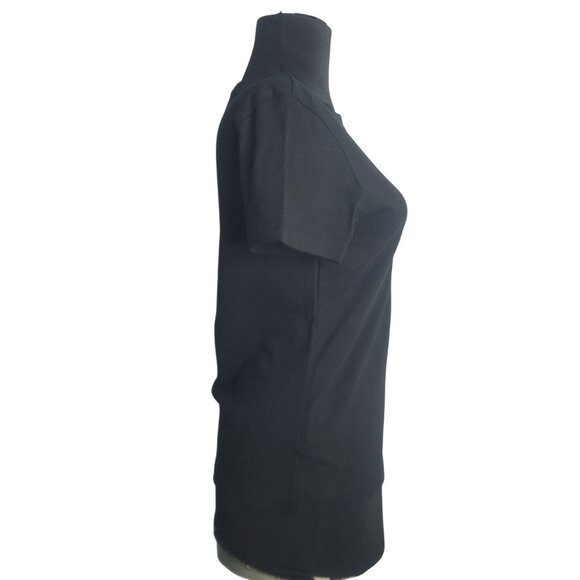 Halloween Size L Womens Black T Shirt Pink Skeleton Heart Design Glitter NEW - Picture 6 of 8